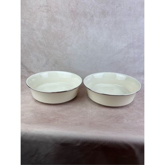 Lenox Solitaire 9 1/4" Round Vegetable Salad Serving Bowl Set of 2 - Picture 5 of 10